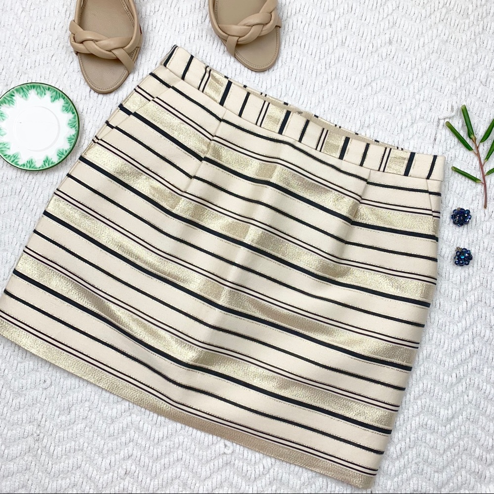 J. Crew Striped Pencil Skirt - Picture 2 of 6